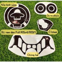 Tem dán R15v4 R15M / tem chảng ba R15 / Tem ổ khoá / Tem dán đồng hồ R15M/ R15v4