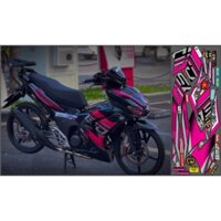 Tem dán rs150r xe winner x v3 màu đen xám hồng - Decal Cao Cấp
