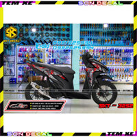 Tem Dán tem rời vario đen đỏ samurai cô gái 3252 Logo