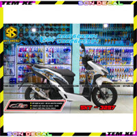 Tem Dán tem rời vario trắng xanh gấu panda decal mccal 3257 Logo