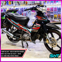 Tem Dán tem rời xe sirius đỏ đen Logo