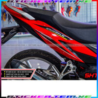 Tem Dán tem rời xe winner x đỏ đen trắng king drag Logo Nhãn dán