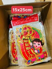 TEM DÁN THẦN ĐỒNG MÚA LÂN ( VẠN SỰ NHƯ Ý )15X25CM