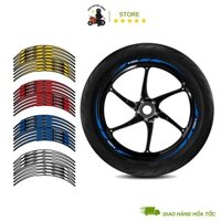 Tem Dán Vành Phản Quang, Decal 5 Lớp Dán Full 2 Vành Cho Xe Máy Phản Quang Cực Đẹp