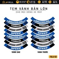 Tem Dán Vành Xe Máy Exciter 150 | FullV02 | Decal Dán Mâm Niềng Xe Màu Đỏ Vàng Xanh GP Đẹp Nhất