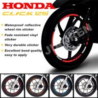 Tem Dán Vành Xe Máy Phản Quang Honda Click 125i 150i 160 Trang Trí Vành Bánh Xe Mô Tô