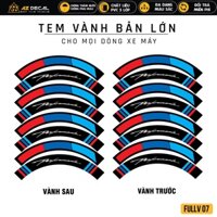 Tem Dán Vành Xe Máy MPerformance | FullV07 | Decal Dán Mâm Xe Niềng Xe Dán Đủ 2 Bánh Chống Nước, Bền Màu