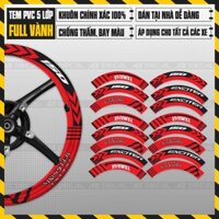 Tem Dán Vành Xe Yamaha Monster Bản To | FullV13 | Decal Dán Mâm Xe Máy Bám Dính Chắc, Chống Nước, Bền Màu