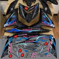 tem dán xe exciter 150 màu đen mẫu tem chữ y15zr 7 màu in decal trắng