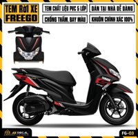 Tem Dán Xe FreeGo 125 S Đẹp Màu Đỏ, Đen, Xanh | FG-03 | Decal Rời Yamaha FreeGo Chống Nước, Dễ Sử Dụng