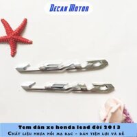Tem dán xe Honda Lead 2013 mẫu tem nhựa nổi chữ nhỏ được mạ bạc tự dán dễ dàng