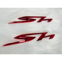 Tem dán xe máy chữ nổi sh 2017 2018 2019 màu trắng đen đỏ khói hàng cao cấp siêu nét (giá 1 cặp )