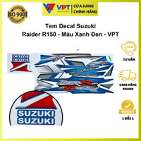 Tem Dán Xe Máy (Decal) Suzuki Raider R150, Màu Xanh Đen Chính Hãng TS-RAIDER-R150-05-OEM