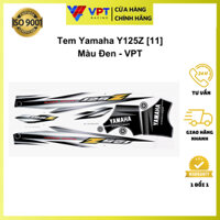 Tem Dán Xe Máy (Decal) Yaz Y125Z Đời Thấp (11), Màu Đen, Chính hãng TY-125Z-11-BK-OEM