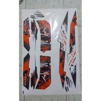 Tem dán xe Mio utimo  mẫu tem rời dán xe cam đen lớp bóng không bay màu bảo hành màu trọn đời