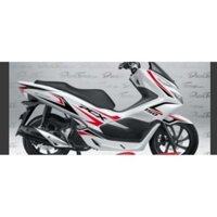 Tem dán xe PCX 150 trắng 2018- 2022 mẫu tem rời 3 lớp cao cấp không bay màu bảo hành màu trọn đời xe