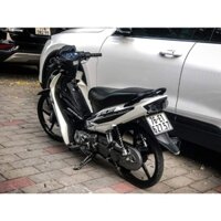 Tem dán xe sirius trắng đen, tặng 1 set logo, tem 3 lớp không bay màu