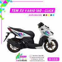 Tem Dán Xe Vario 160 Mẫu Đa Sắc I113I Chất Liệu Decal Cao Cấp Bền Màu,Chống Nước, Ép Sẵn