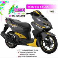 Tem Dán Xe Vario 160 Mẫu Vàng Xám I168I Chất Liệu Decal Cao Cấp Bền Màu,Chống Nước, Ép Sẵn