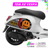 Tem Dán Xe Vespa Mẫu Drew House I35I Sticker Tem Xe Tay Ga Cao Cấp Chống Nước Bền Màu I Dễ Dán Tại Nhà