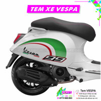 Tem Dán Xe Vespa Mẫu Firelli I40I Sticker Tem Xe Tay Ga Cao Cấp Chống Nước Bền Màu I Dễ Dán Tại Nhà