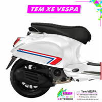 Tem Dán Xe Vespa Mẫu Tem Line Zin  I Sticker Tem Xe Tay Ga Cao Cấp Chống Nước Bền Màu I Dễ Dán Tại Nhà