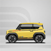 Tem dán xe VF3  - Decal Sticker dán xe, Bộ tem dán sườn xe vf3