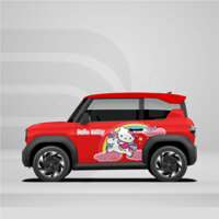 Tem dán xe VF3 Hello kitty - Decal Sticker dán xe - Ds Decal