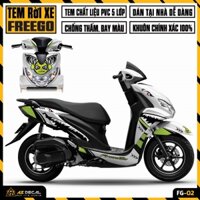 Tem Dán Xe Yamaha FreeGo Mẫu Cá Mập | FG-02 | Decal Rời Cắt Khuôn Sẵn Chống Nước, Dễ Dán