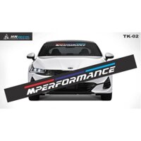 Tem decal dán kính lái oto thời trang - chống nắng mẫu PERFORMANCE nhiều màu sắc lựa chọn ( MẪU 02 )