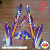TEM, DECAL HONDA WAVE 110 MÀU XANH-ĐỎ-VÀNG 2 LỚP TÂN TRANG XE MÁY