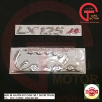 Tem, decal nổi VESPA LX 125 ie màu BẠC với chất liệu hợp kim cao cấp
