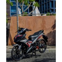 Tem Decal Rời Dán Xe Exciter 150 Mẫu King Drag Xám Đỏ Đen Cực Hot, Hàng 3 Lớp Chất Lượng Cao