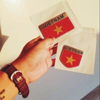Tem decal sticker kim loại cờ Việt Nam