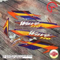 TEM, DECAL XE HONDA WAVE 110 MÀU XANH CAM - 2 LỚP TÂN TRANG XE MÁY