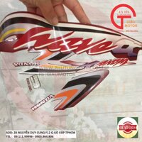 TEM, DECAL XE MÁY HONDA WAVE ANPHA CŨ MÀU CAM ĐEN BỀN ĐẸP, KHÔNG PHAI