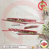 TEM, DECAL XE MÁY HONDA WAVE ANPHA MỚI MÀU ĐỎ SIÊU BỀN ĐẸP, KHÔNG BAY MÀU