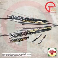 TEM, DECAL XE MÁY HONDA WAVE ANPHA MỚI MÀU ĐEN SIÊU BỀN MÀU, KHÔNG BAY MÀU