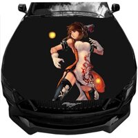 Tem Decal Xe Sexy Anime Girl Cô Gái Dễ Thương Sticker Dán Nắp Capo Đẹp Trang Trí Ô Tô, Xe hơi, Đồ Họa
