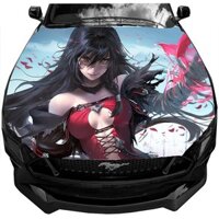 Tem Decal Xe Sexy Anime Girl Cô Gái Dễ Thương  Sticker Dán Nắp Capo Đẹp Trang Trí Ô Tô, Xe hơi, Đồ Họa