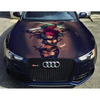 Tem Decal Xe Sexy Anime Girl Sticker Dán Nắp Capo Đẹp Trang Trí Ô Tô, Xe hơi, Đồ Họa