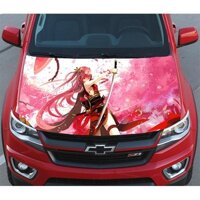Tem Decal Xe Sexy Anime Sticker Dán Nắp Capo Đẹp Trang Trí Ô Tô, Xe hơi, , Đồ Họa
