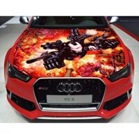 Tem Decal Xe WAR MACHINE AVENGER Sticker Dán Nắp Capo Đẹp Trang Trí Ô Tô, Xe hơi, Đồ Họa