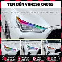 Tem đèn Yariss Cross, decal dán đèn xe Yaris trang trí xe chống nước, bền màu