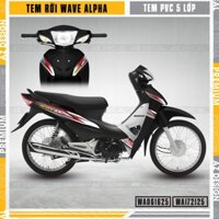 Tem Độ Xe Wave Alpha 110 100 Thiết Kế Độc Đáo | WA25 | Decal Rời Xe Máy Wave A Chống Bay Màu, Chống Nước