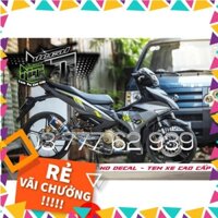 Tem Exciter 150 2022 - TEM RỜI màu vàng chanh dán xe xám - KHÔNG BAY MÀU