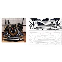 TEM EXCITER 150 BẢN TRẮNG ĐEN KHOAI MÔN CAO CẤP, TEM THIẾT KẾ 3 LỚP SIÊU ĐẸP