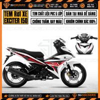 Tem Exciter 150 Mẫu S-Speed | EX15033 | Team Decal Hình Dán Xe Máy Ex 150 Xanh Trắng Đen Cao Cấp Chống Nước