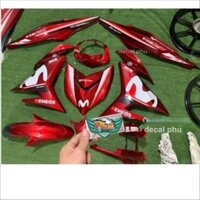 Tem Exciter 150 Movistar trắng đỏ