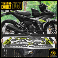 Tem Exciter 155 Thiết Kế Độc Đáo | EX15528 | Team Decal Hình Dán Rời Xe Máy Ex155 Chống Nước Bền Màu
